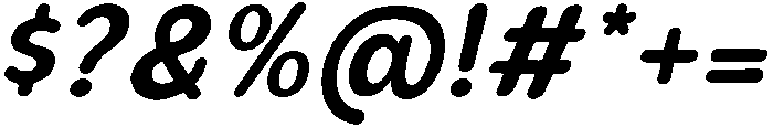 Bener Rounded Bold Italic otf (700) Font OTHER CHARS