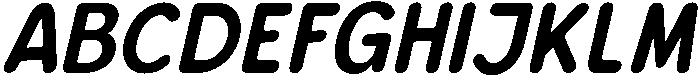 Bener Rounded Bold Italic otf (700) Font UPPERCASE