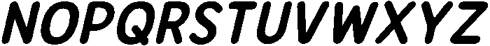 Bener Rounded Bold Italic otf (700) Font UPPERCASE
