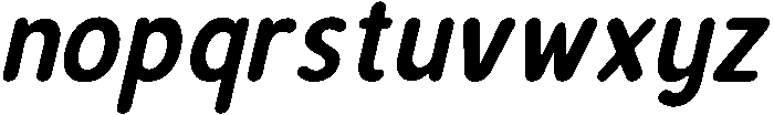 Bener Rounded Bold Italic otf (700) Font LOWERCASE