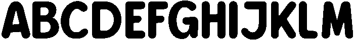 Bener Rounded Extra Bold otf (700) Font UPPERCASE