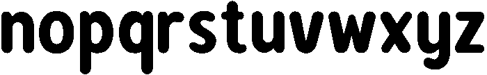 Bener Rounded Extra Bold otf (700) Font LOWERCASE