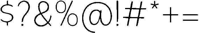 Bener Rounded Extra Light otf (200) Font OTHER CHARS