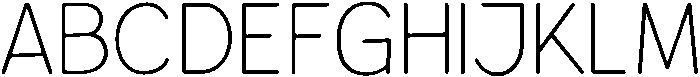 Bener Rounded Extra Light otf (200) Font UPPERCASE