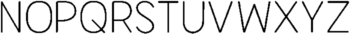 Bener Rounded Extra Light otf (200) Font UPPERCASE