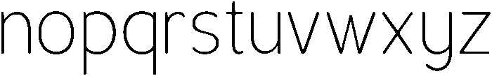 Bener Rounded Extra Light otf (200) Font LOWERCASE