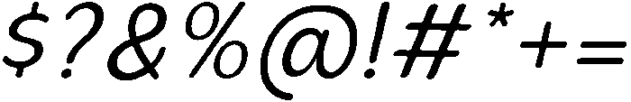 Bener Rounded Italic otf (400) Font OTHER CHARS