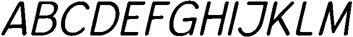Bener Rounded Italic otf (400) Font UPPERCASE