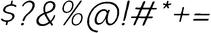 Bener Rounded Light Italic otf (300) Font OTHER CHARS