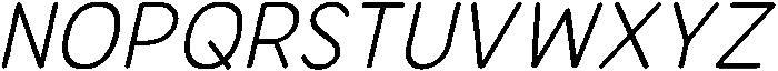 Bener Rounded Light Italic otf (300) Font UPPERCASE