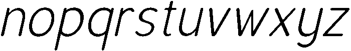 Bener Rounded Light Italic otf (300) Font LOWERCASE