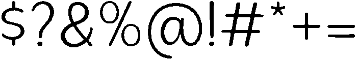 Bener Rounded Light otf (300) Font OTHER CHARS