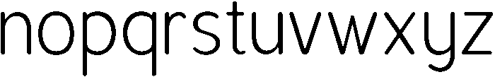 Bener Rounded Light otf (300) Font LOWERCASE