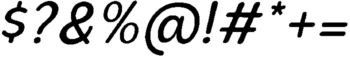 Bener Rounded Medium Italic otf (500) Font OTHER CHARS