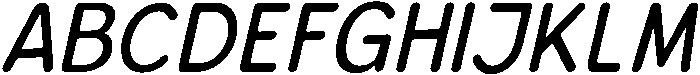 Bener Rounded Medium Italic otf (500) Font UPPERCASE