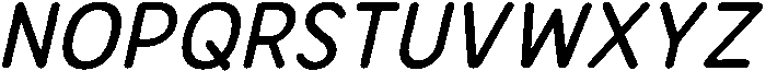 Bener Rounded Medium Italic otf (500) Font UPPERCASE