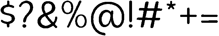 Bener Rounded Regular otf (400) Font OTHER CHARS