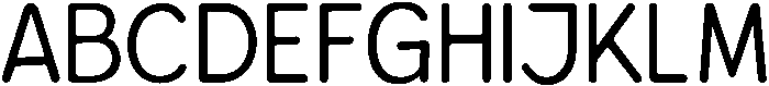 Bener Rounded Regular otf (400) Font UPPERCASE
