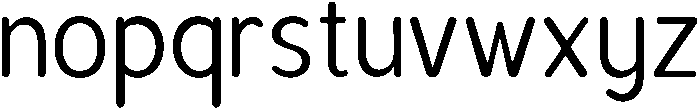Bener Rounded Regular otf (400) Font LOWERCASE