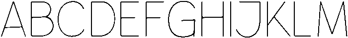 Bener Rounded Thin otf (100) Font UPPERCASE