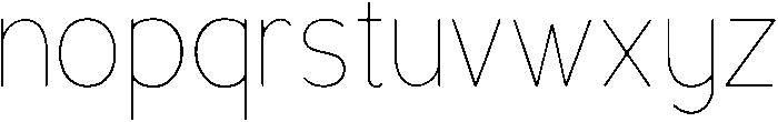 Bener Rounded Thin otf (100) Font LOWERCASE