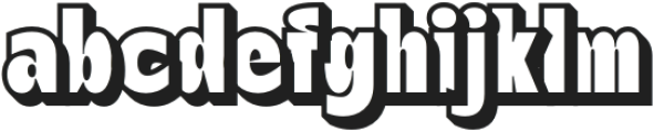 Bengal Extrude Right otf (400) Font LOWERCASE