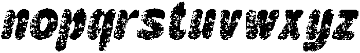 Bengal Rounded Stamp Italic otf (400) Font LOWERCASE