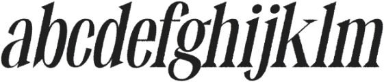 Benida Rough Italic otf (400) Font LOWERCASE