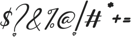 Benillia Italic otf (400) Font OTHER CHARS