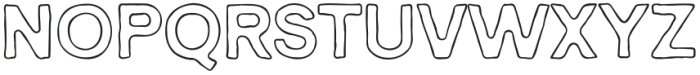 Benniter Outline otf (400) Font UPPERCASE