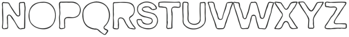 Benniter Outline otf (400) Font LOWERCASE