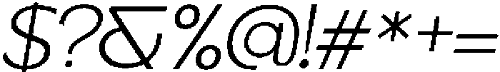 Benota Light Italic otf (300) Font OTHER CHARS