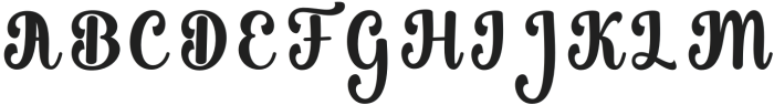 Bentagon Script Regular otf (400) Font UPPERCASE
