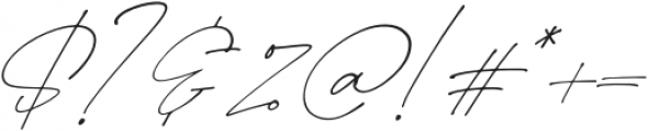 Bentila Signate Italic otf (400) Font OTHER CHARS