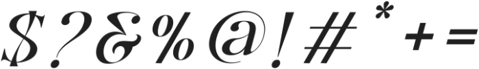 Bentoga Italic Thin Italic ttf (100) Font OTHER CHARS