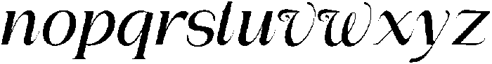 Bentona Athiroen Italic Bold otf (700) Font LOWERCASE