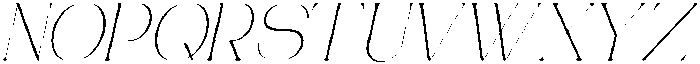 Bentona Athiroen Italic Extra Light otf (200) Font UPPERCASE