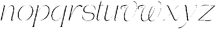 Bentona Athiroen Italic Extra Light otf (200) Font LOWERCASE