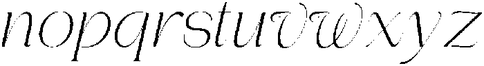Bentona Athiroen Italic Light otf (300) Font LOWERCASE