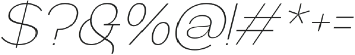 Benua Thin Italic otf (100) Font OTHER CHARS