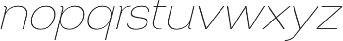 Benua Thin Italic otf (100) Font LOWERCASE