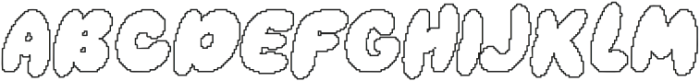 Beonty Pixel Outline otf (400) Font UPPERCASE