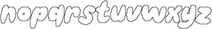 Beonty Pixel Outline otf (400) Font LOWERCASE