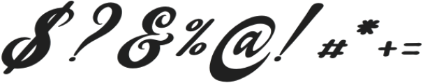 Berdy Danilla Italic otf (400) Font OTHER CHARS