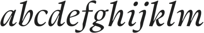 Berganza Italic otf (400) Font LOWERCASE