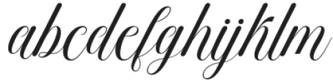 Bergidan Slant Regular otf (400) Font LOWERCASE