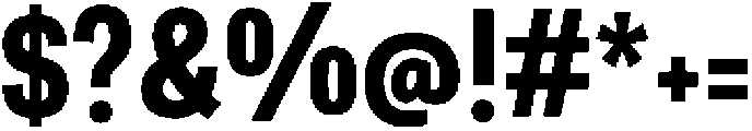 Berna Condensed Bold otf (700) Font OTHER CHARS