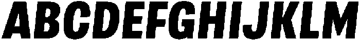 Berna Condensed ExtraBold Italic otf (700) Font UPPERCASE