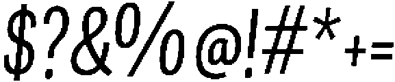 Berna Condensed Light Italic otf (300) Font OTHER CHARS