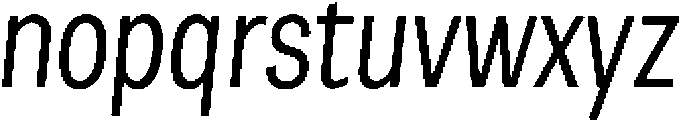 Berna Condensed Light Italic otf (300) Font LOWERCASE